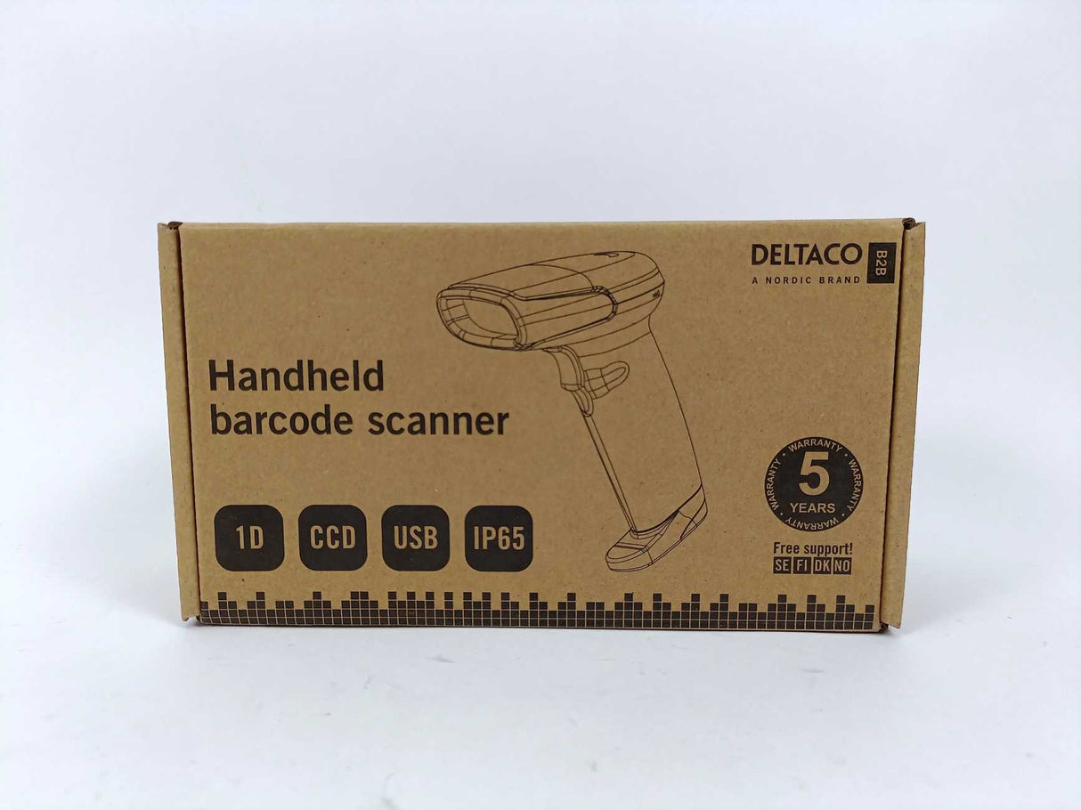 Deltaco DUR798 Handheld Barcode Scanner 1D CCD USB IP65 Set 4pcs