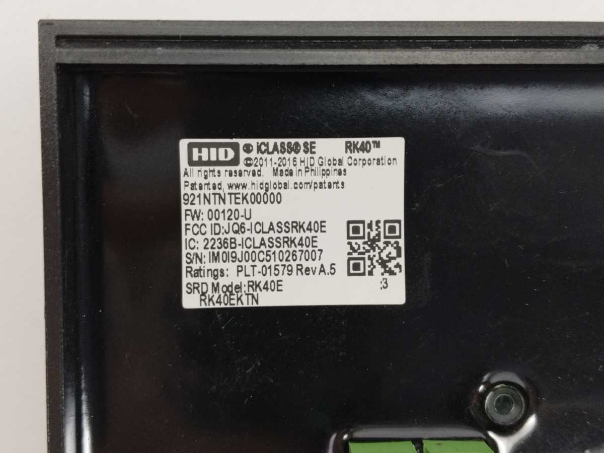 HID 921NTNTEK00000 iCLASS SE RK40