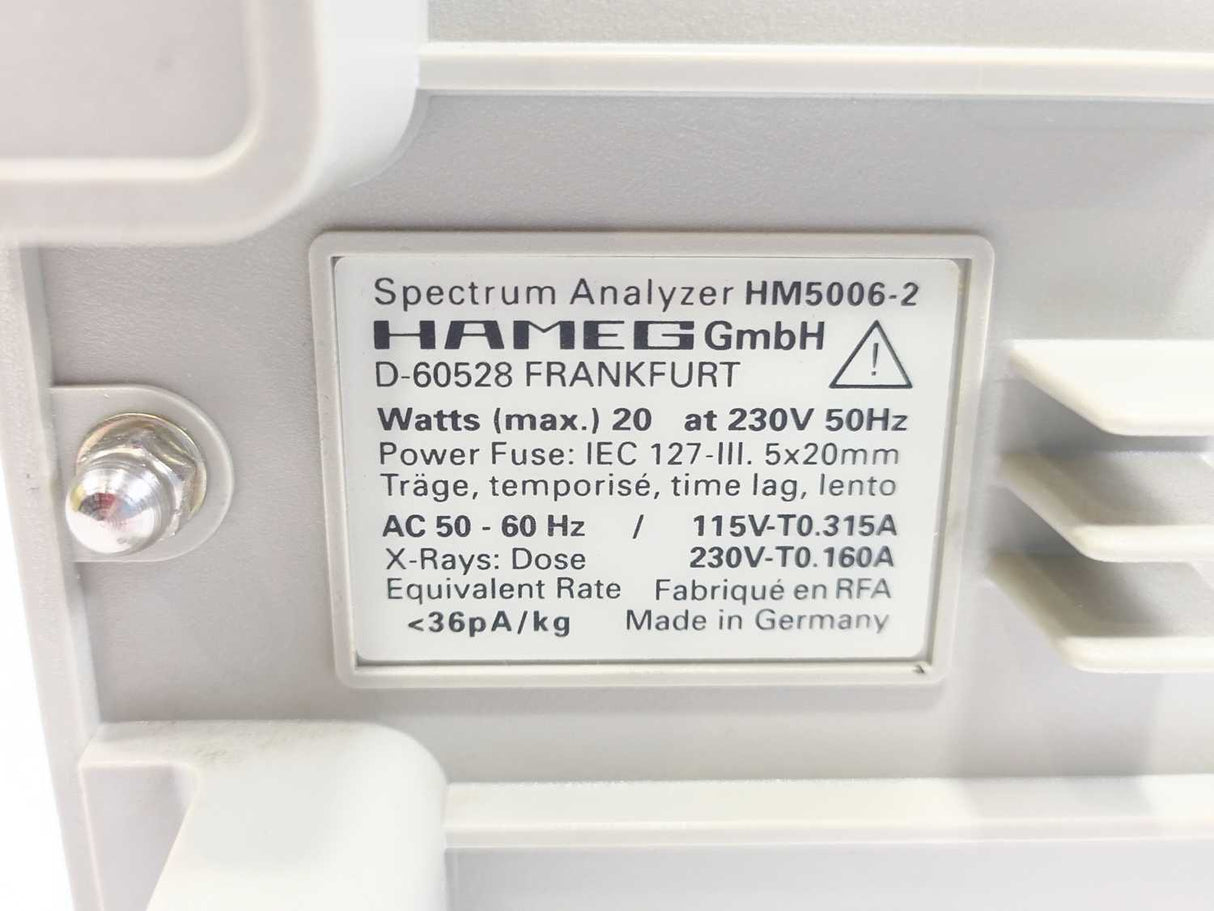 Hameg HM5006-2 Spectrum Analyzer 500MHz Refurbished