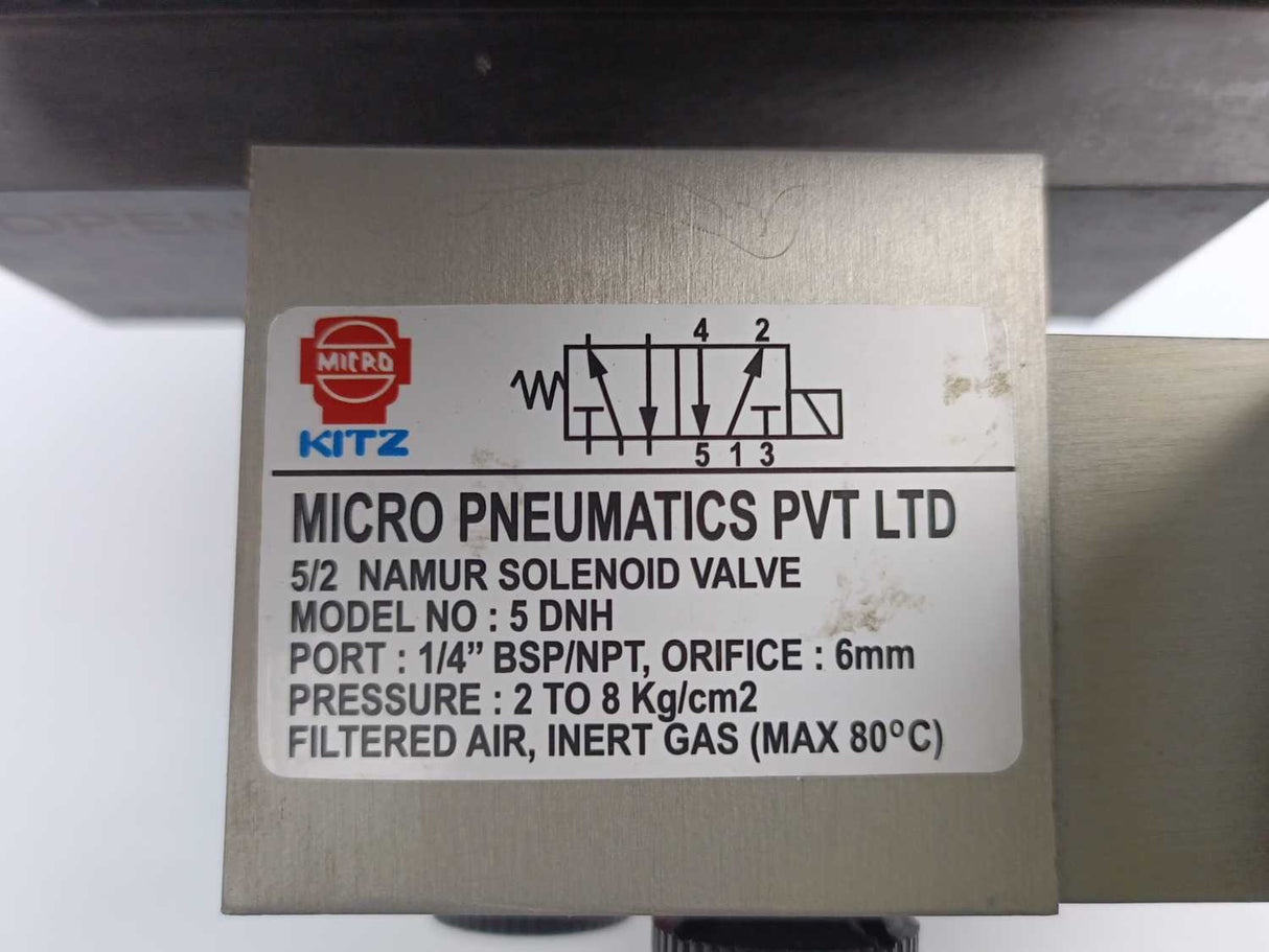 Micro Pneumatics MD-50-F04 Ball Valve 3 Piece BALL-M3SW w. 5 DNH