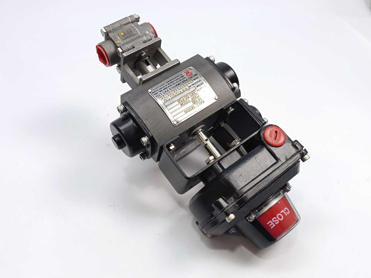 Micro Pneumatics MD-50-F04 Ball Valve 3 Piece BALL-M3SW w. 5 DNH