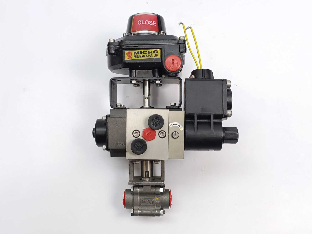 Micro Pneumatics MD-50-F04 Ball Valve 3 Piece BALL-M3SW w. 5 DNH