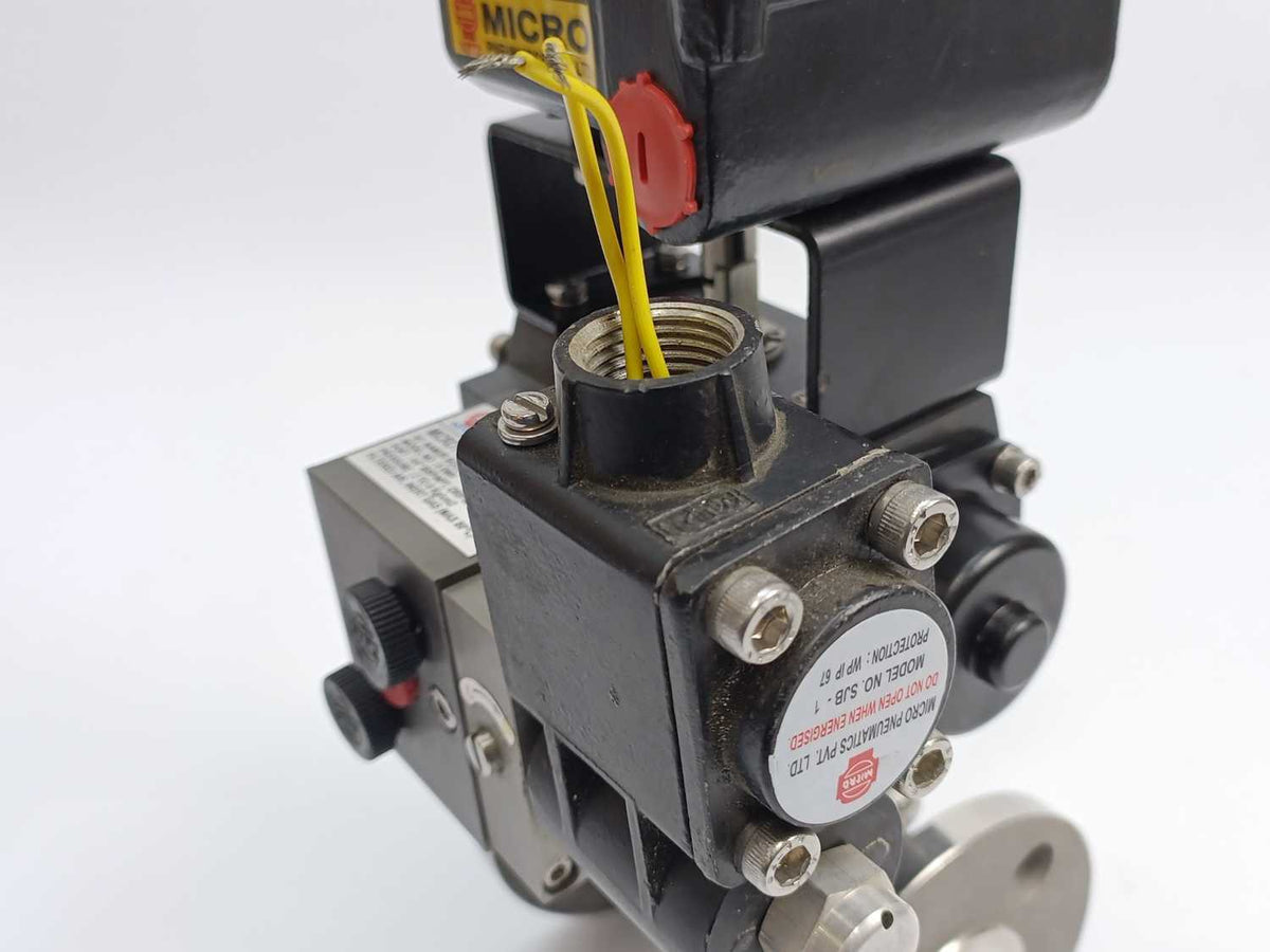 Micro Pneumatics BALL-M2F Ball Valve 3 Piece with Actuator MD-50-F04