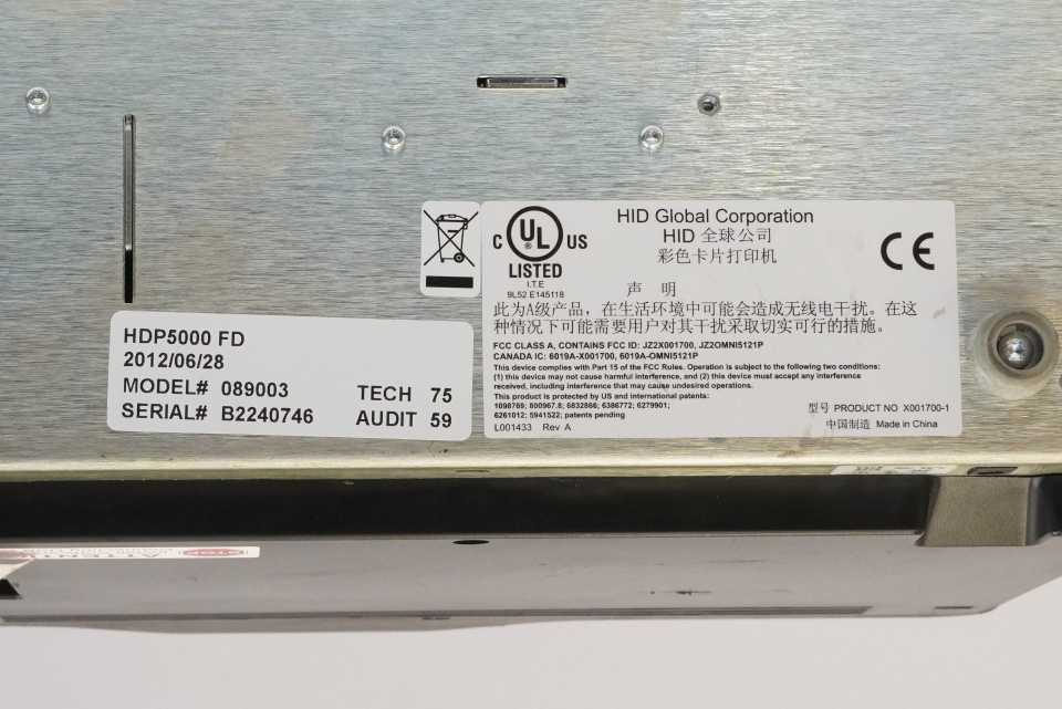 HID Global 089003 HDP5000 FD Color Card Printer