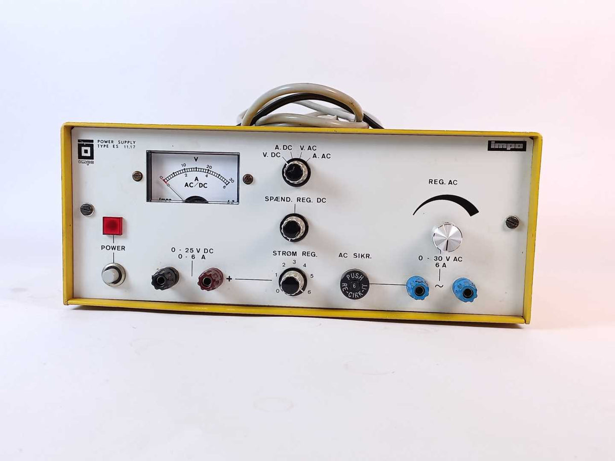 Impo ES 11.17 Bench power supply AC/DC 0-25VDC 6A, 0-30VAC 6A