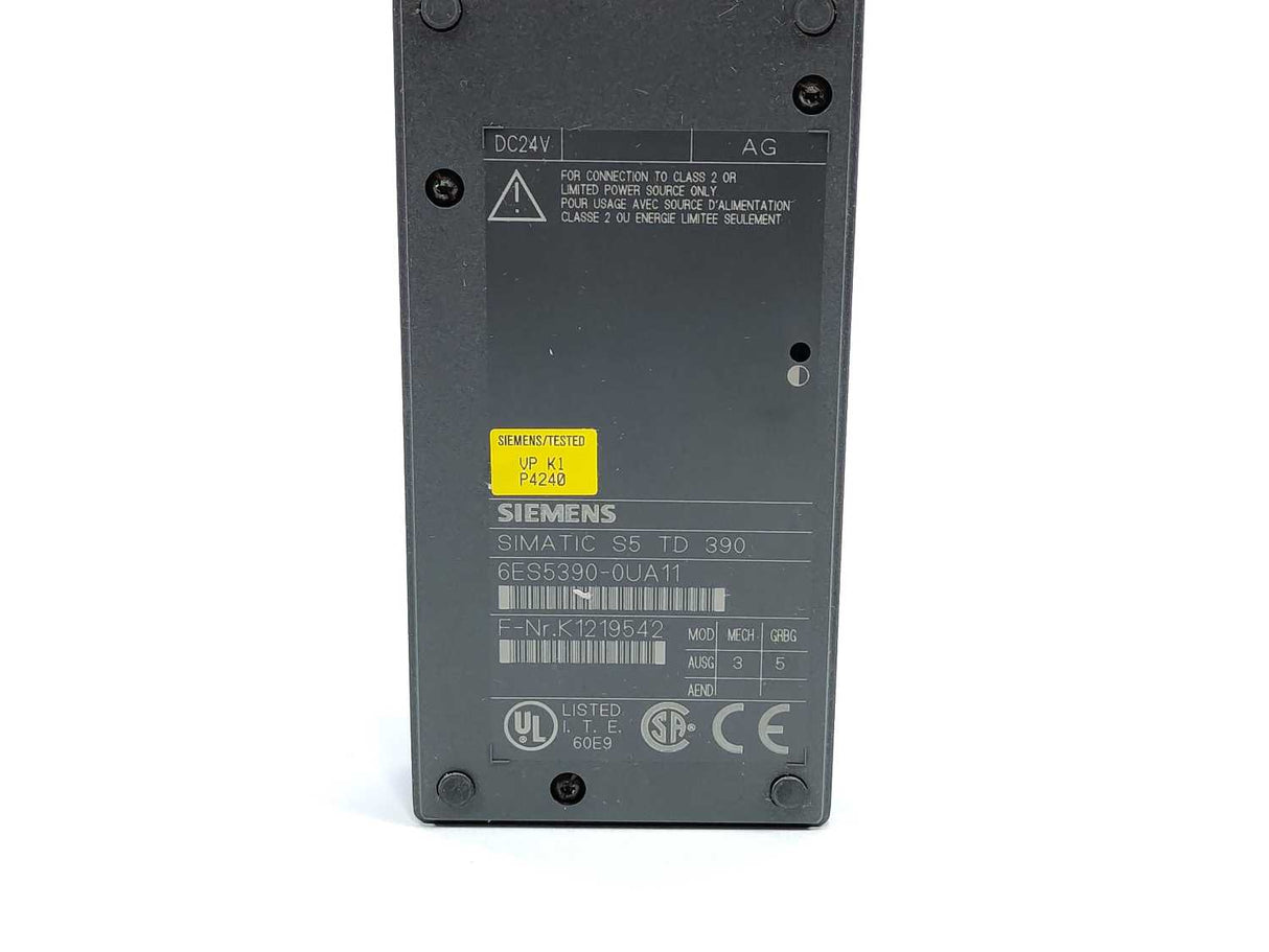Siemens 6ES5390-0UA11 Simatic S5 Text display TD 390