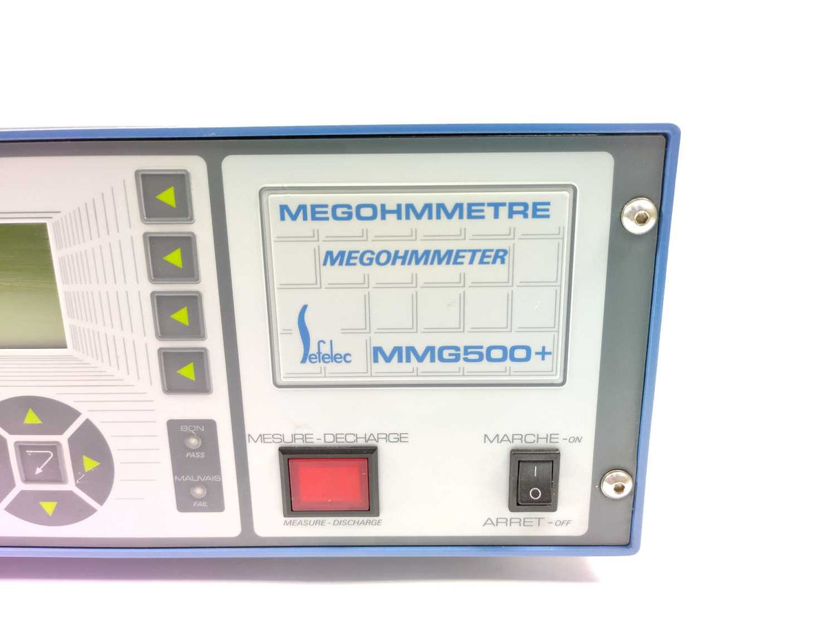 Sefelec MMG500/MG-01/MG-98 Megogmmeter 50 kΩ to 200 GΩ, 50 to 500V MMG500+