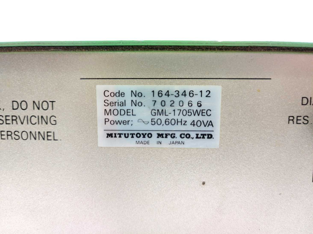 Mitutoyo GML-1705WEC Digital Readout for milling, lathe.