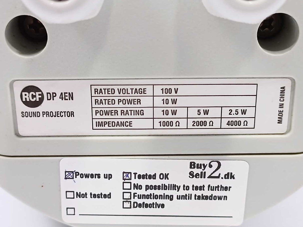 RCF DP 4EN Sound Projector Speaker 100V 10W