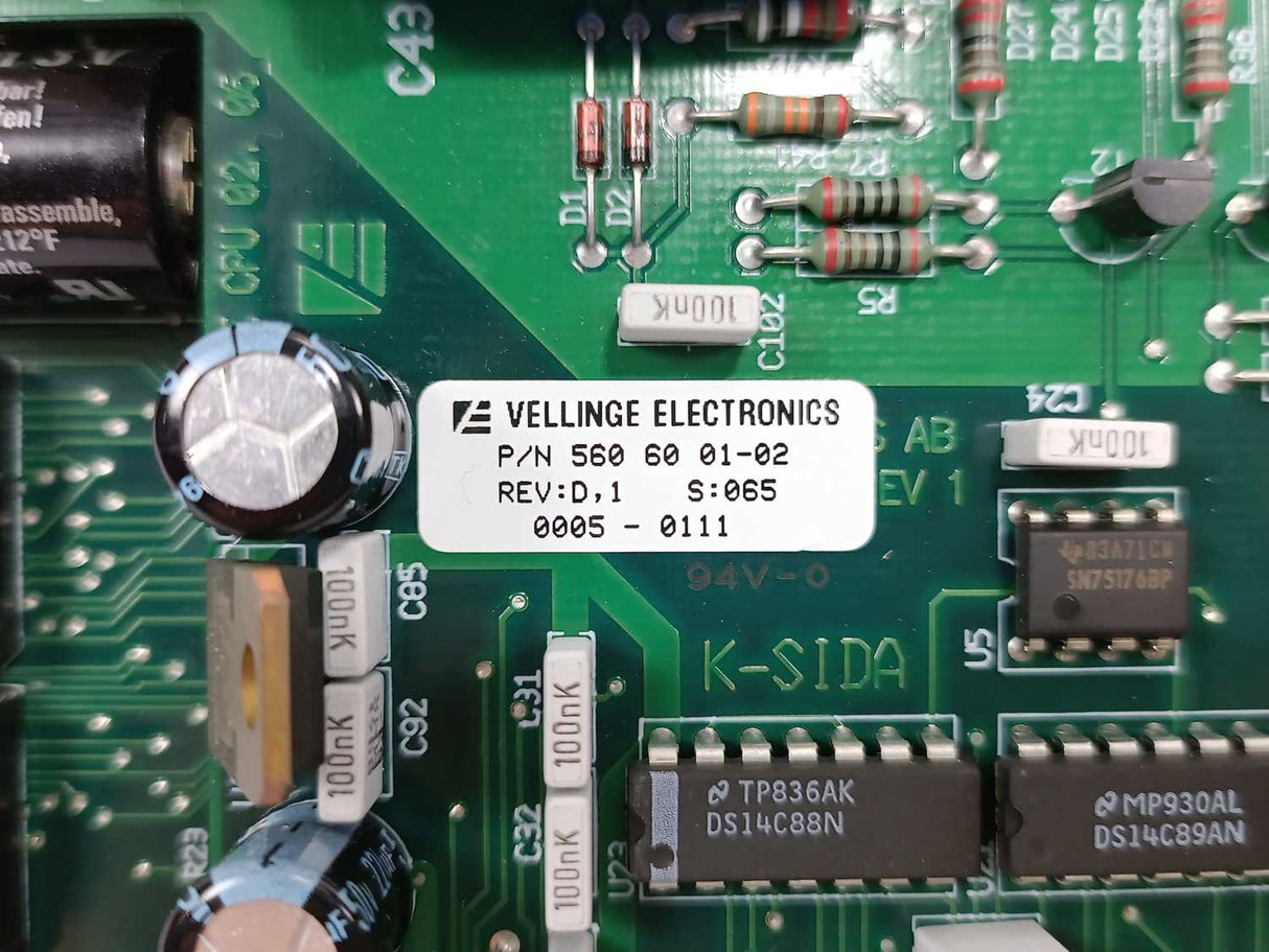 Vellinge Electronics 560 60 01-02 GE CPU 02. 06 REV:D,1