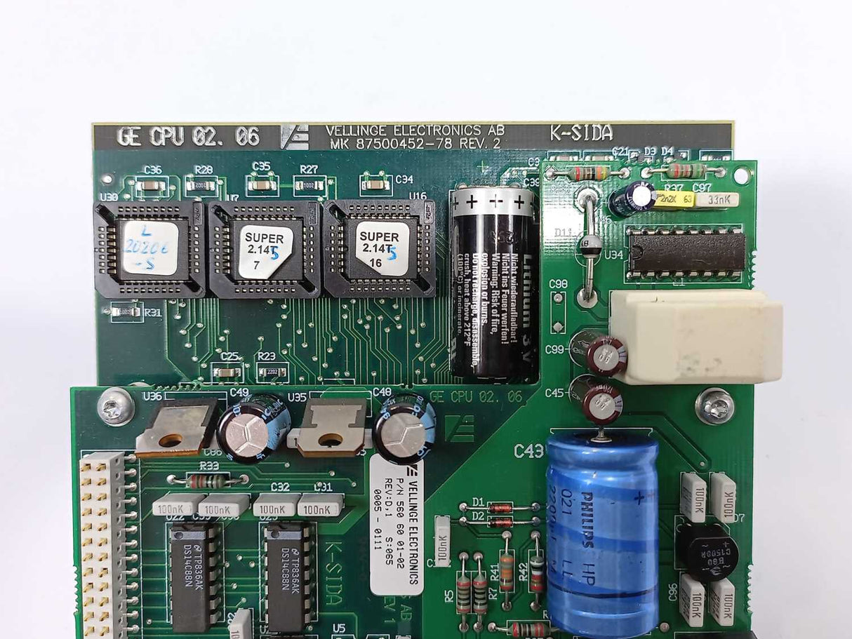 Vellinge Electronics 560 60 01-02 GE CPU 02. 06 REV:D,1