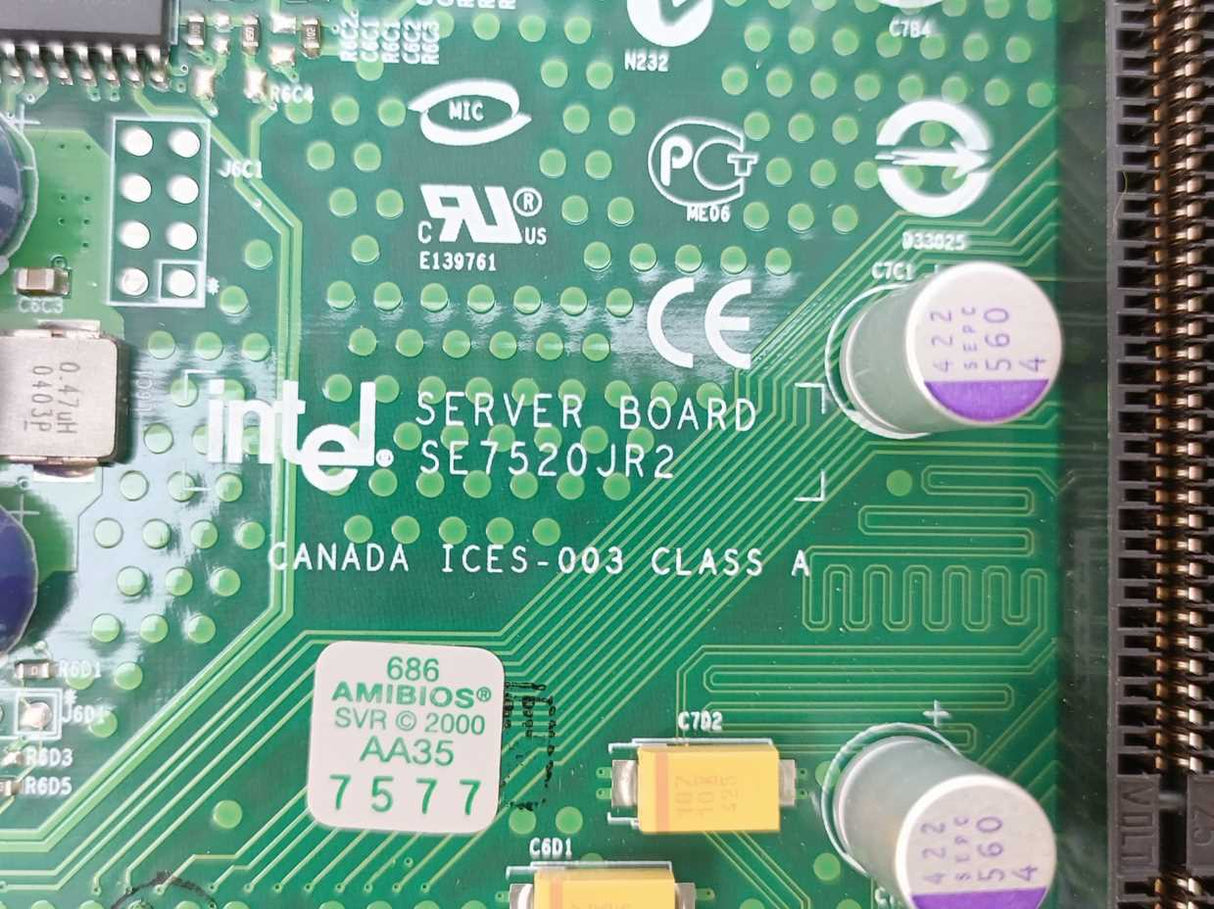 Intel SE7520JR2 T0038602 C01 Dual Socket Server Board