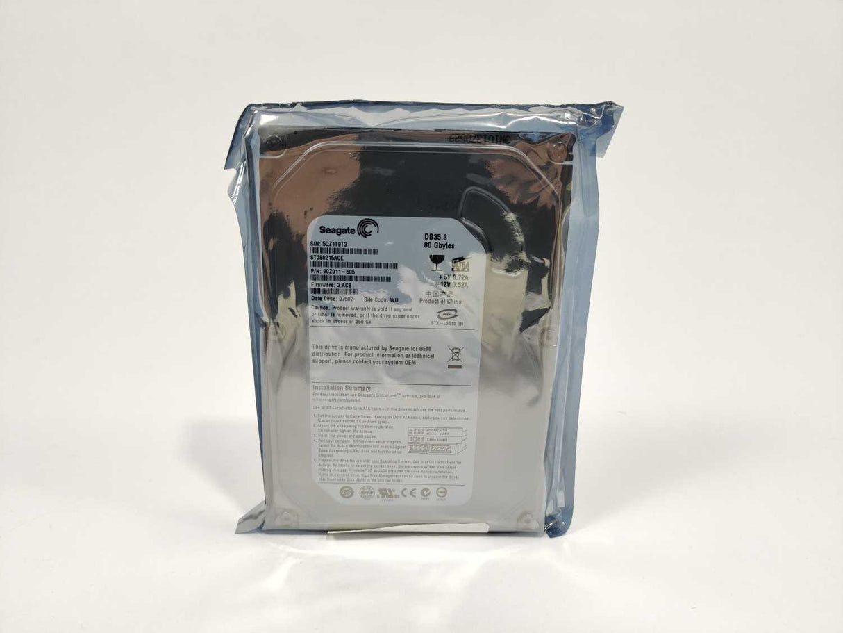 Seagate 9CZ011-505 ST380215ACE Hard Drive 80GB, 3.5"