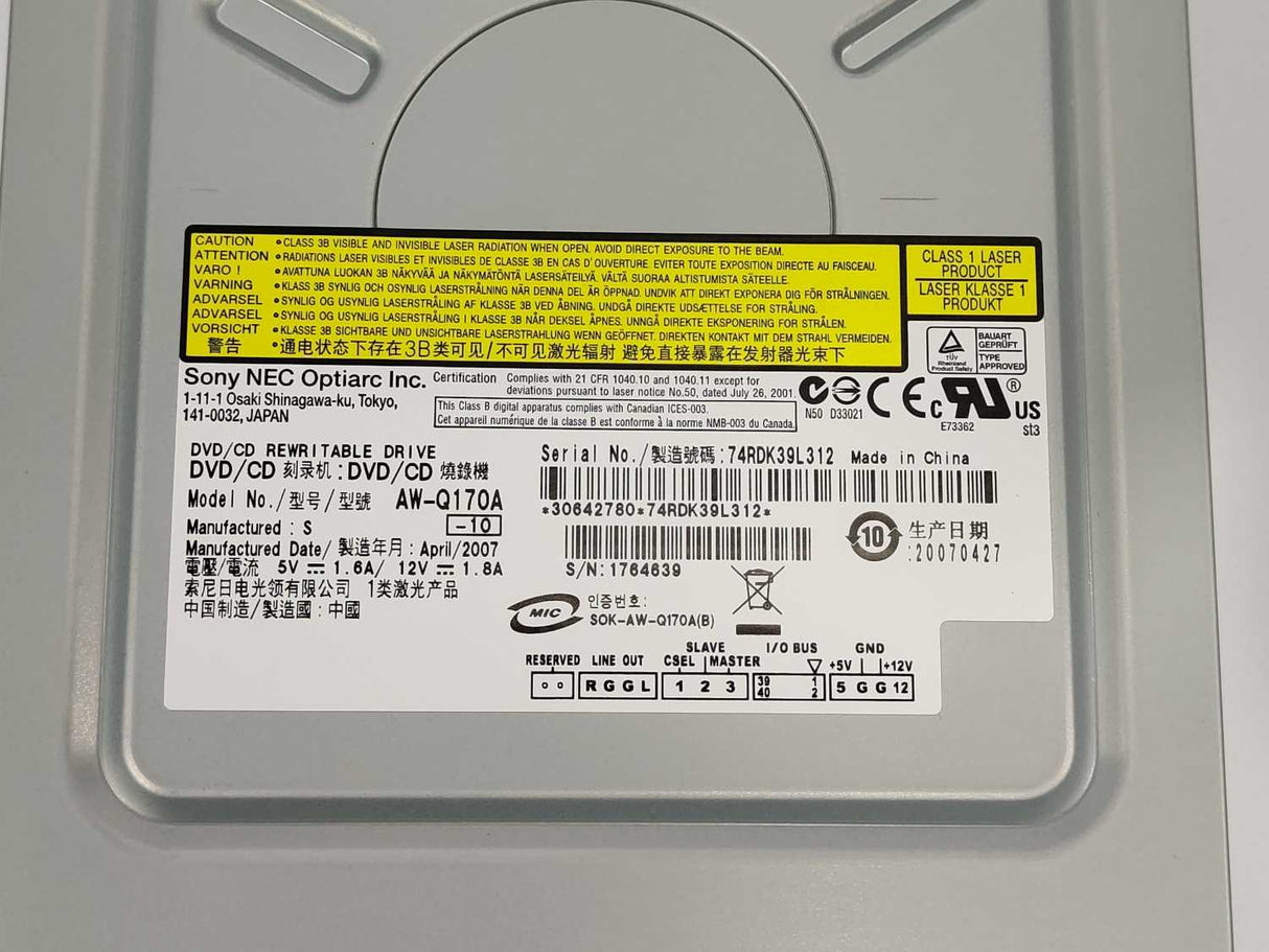 Sony AW-Q170A Sony Optiarc 5.25-Inch Internal DVD RW Drive