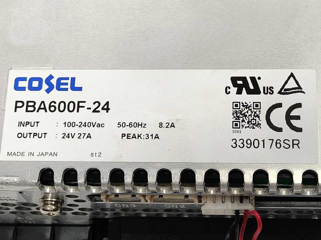 COSEL PBA600F-24 Switching Power Supply, 24V DC, 27A