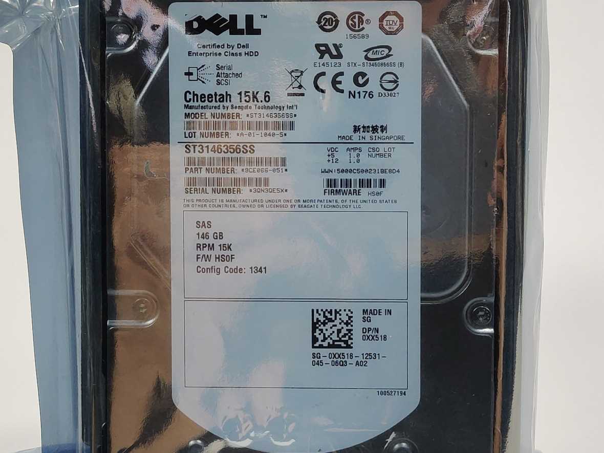 Dell 9CE066-051 146GB 15K.6 3.5" SAS Hard Disk Drive HDD, SAS rack