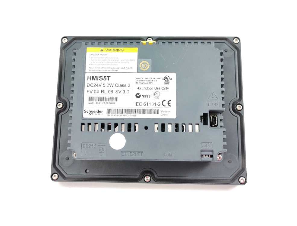 Schneider Electric HMIS5T Magelis Rear panel with HMIS85 touchscreen display