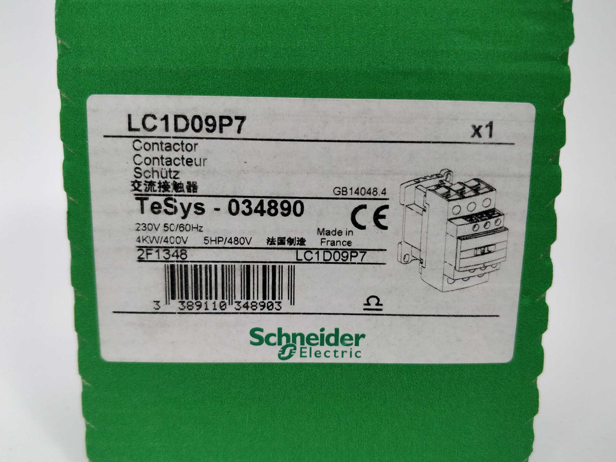 Schneider Electric LC1D09P7 034890 TeSys Contactor