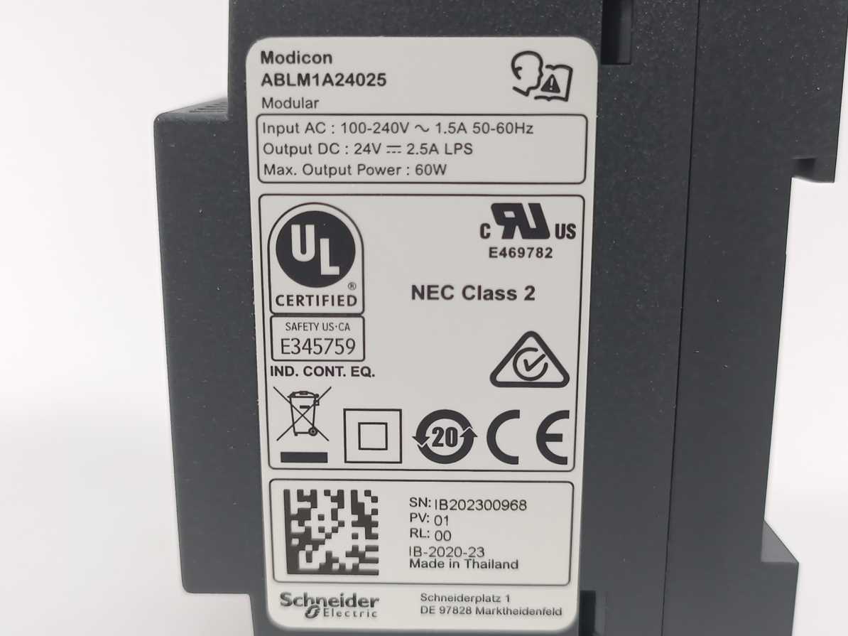 Schneider Electric ABLM1A24025 150017 Power Supply 24V 2,5A Modular