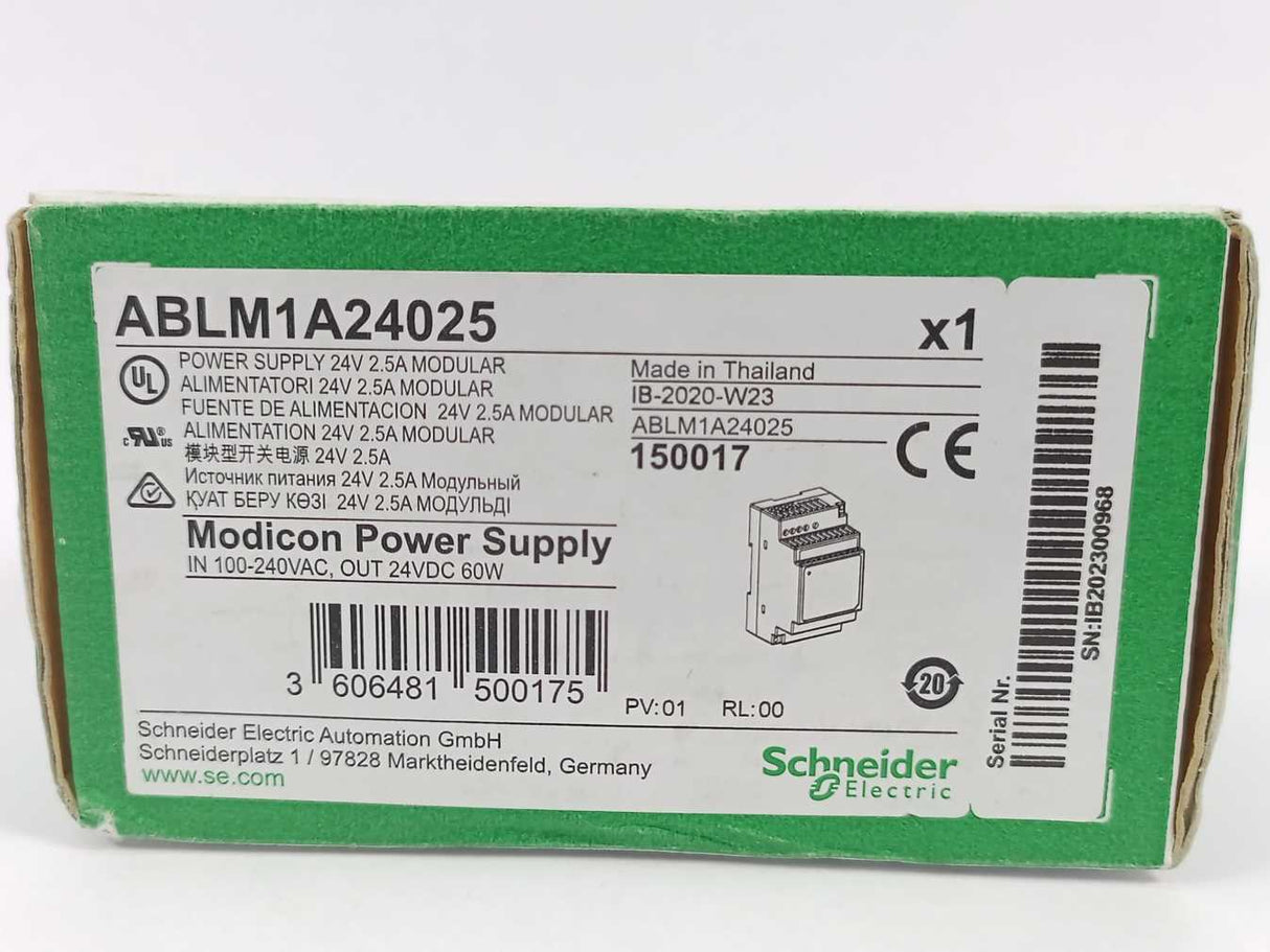 Schneider Electric ABLM1A24025 150017 Power Supply 24V 2,5A Modular