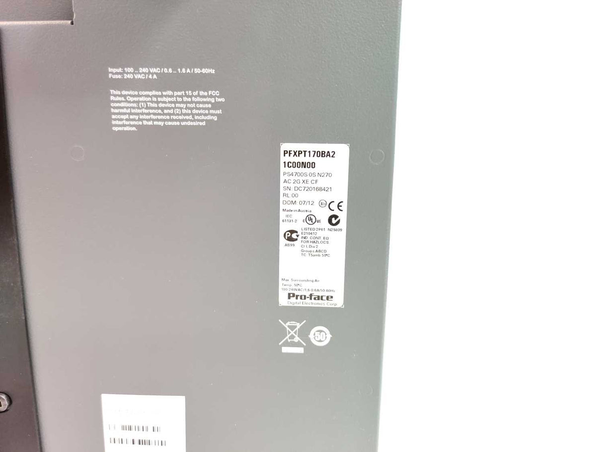 Pro-Face PFXPT170BA21C00N00 Touch Screen Module PS4700S