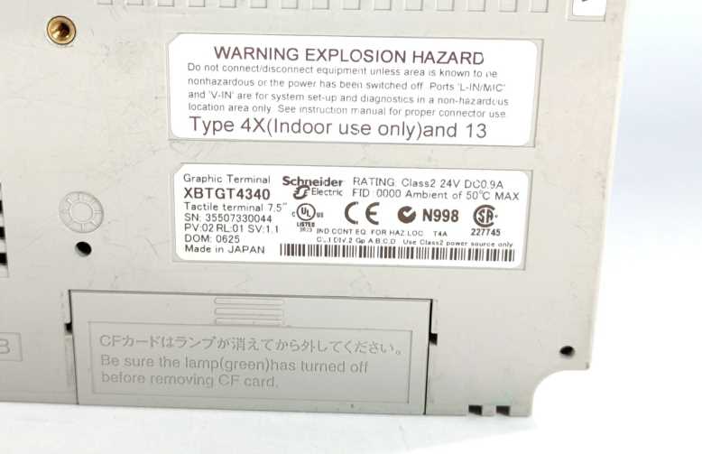 Schneider Electric XBTGT4340 Magelis Advanced Touchscreen Panel