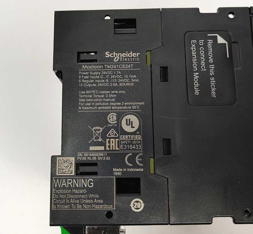 Schneider Electric TM241CE24T PLC CPU, Modicon M241