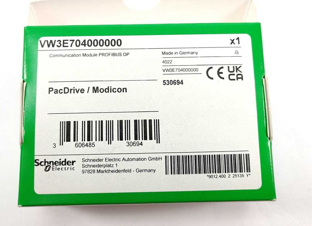 Schneider Electric VW3E704000000 Communication Module Profibus DP
