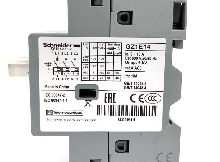 Schneider Electric GZ1E14 Motor circuit breaker