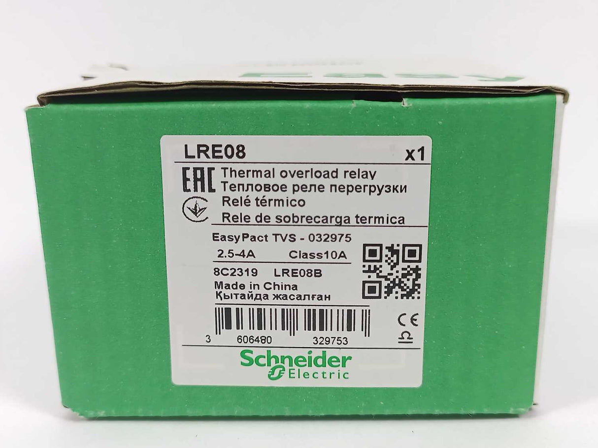 Schneider Electric LRE08 032975 Thermal Overload Relay