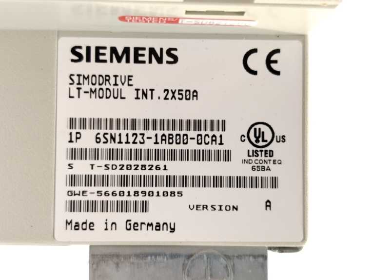 Siemens 6SN1123-1AB00-0CA1 Simodrive Power Module 2-Axis, 50A