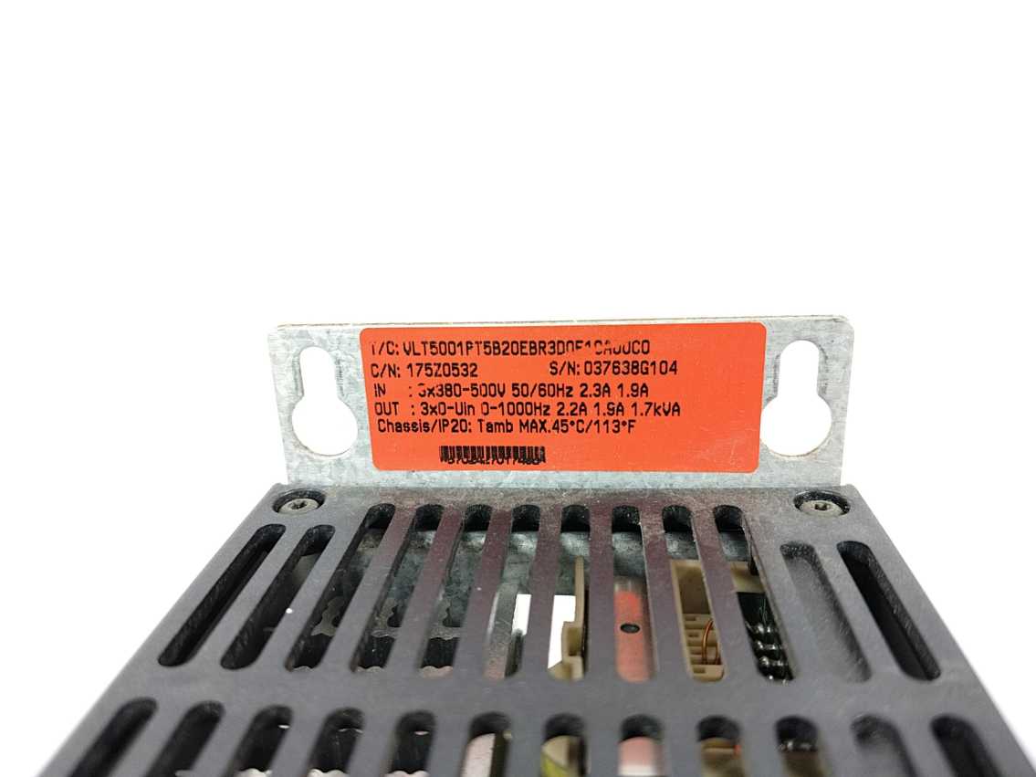 Danfoss VLT5003PT5B20EBR3D0F10A00C0 1.7kva, 175Z0532