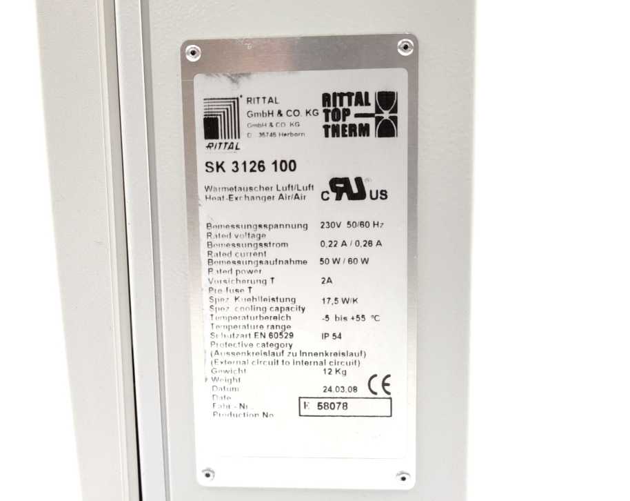 Rittal SK3126.100 Air Heat Exchanger