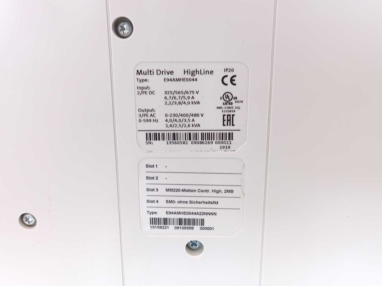 LENZE E94AMHE0044A22NNNN MULTI DRIVE HIGHLINE