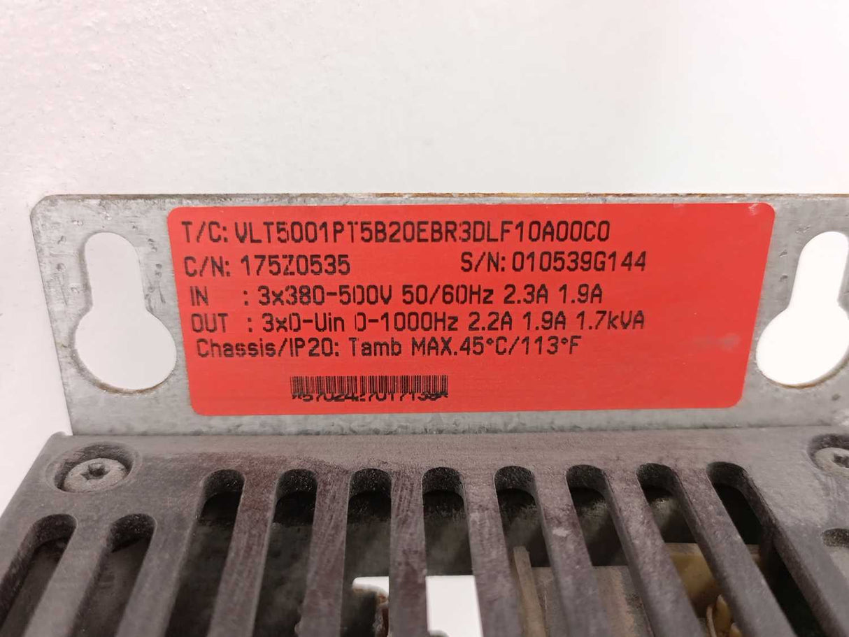 Danfoss 175Z0535 VLT5001PT5B20EBR3DLF10A00C0
