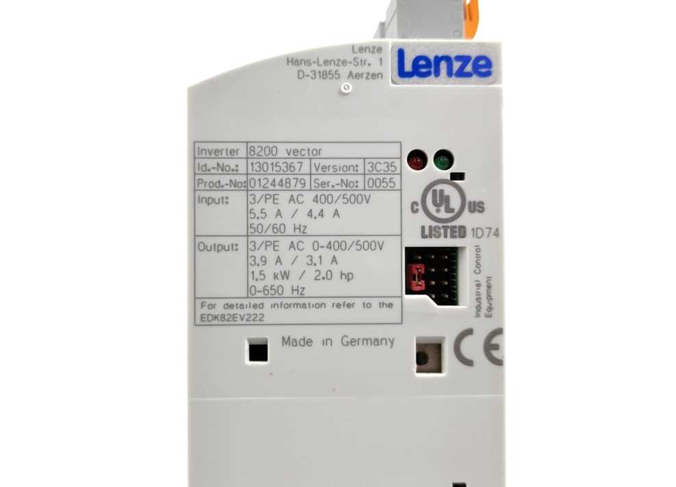 LENZE E82EV152P4C 13015367, 8200-series E82EV152_4C