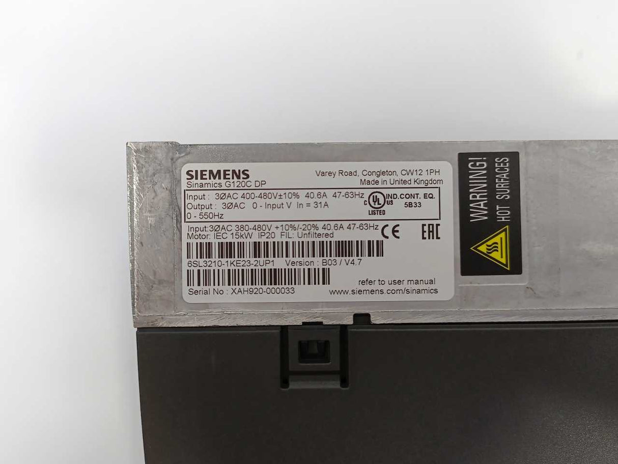 Siemens 6SL3210-1KE23-2UP1 SINAMICS G120C DP