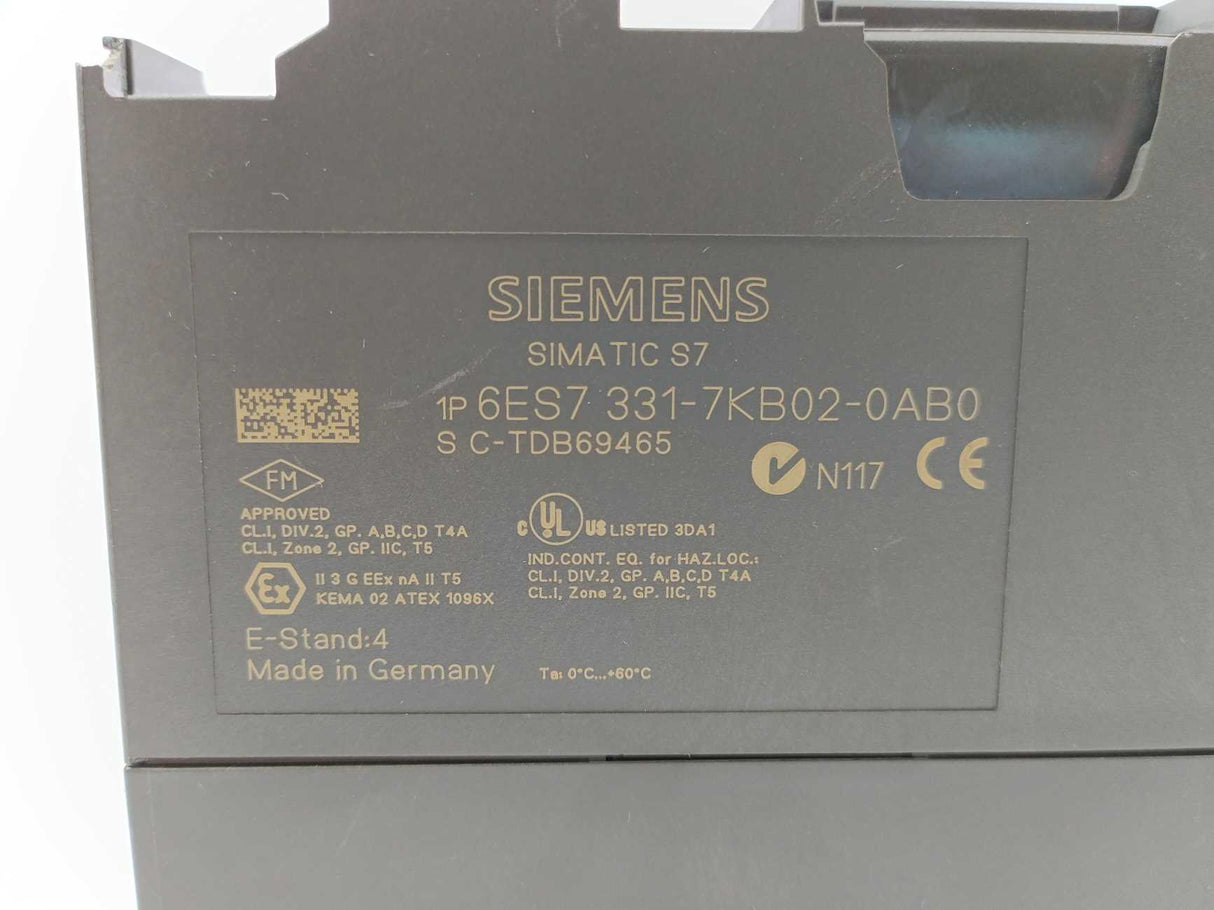 Siemens 6ES7331-7KB02-0AB0 SIMATIC S7-300, Analog input SM 331