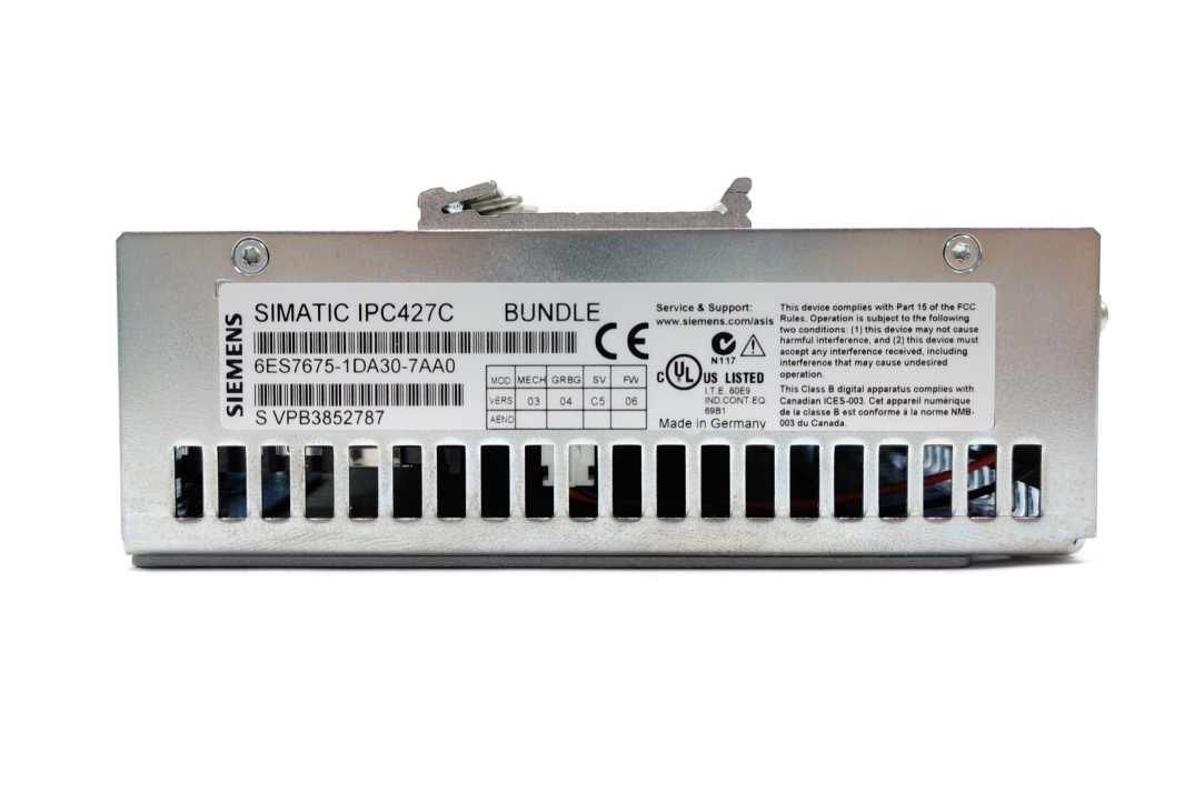 Siemens 6ES7675-1DA30-7AA0 SIMATIC IPC427C BUNDLE