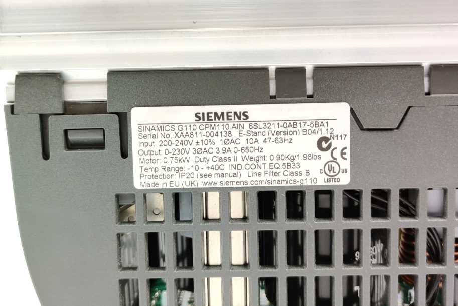 Siemens 6SL3211-0AB17-5BA1 SINAMICS G110-CPM110