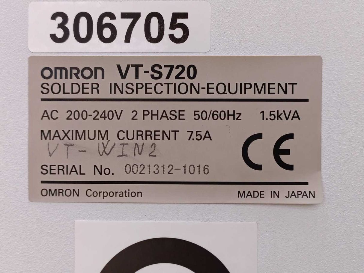 OMRON VT-S720 Solder Inspection-Equipment