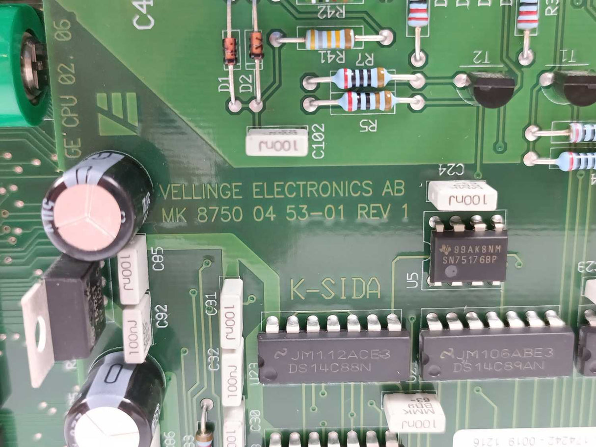 GETINGE 5606001-02 Rev.: D, GE CPU 02. 06 GETINGE Autoclave Spareparts