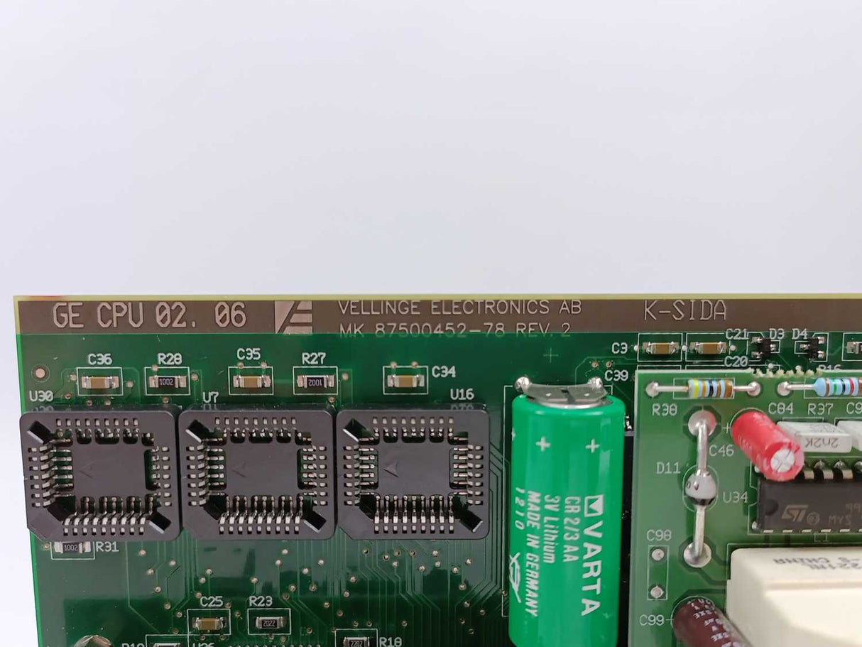 GETINGE 5606001-02 Rev.: D, GE CPU 02. 06 GETINGE Autoclave Spareparts