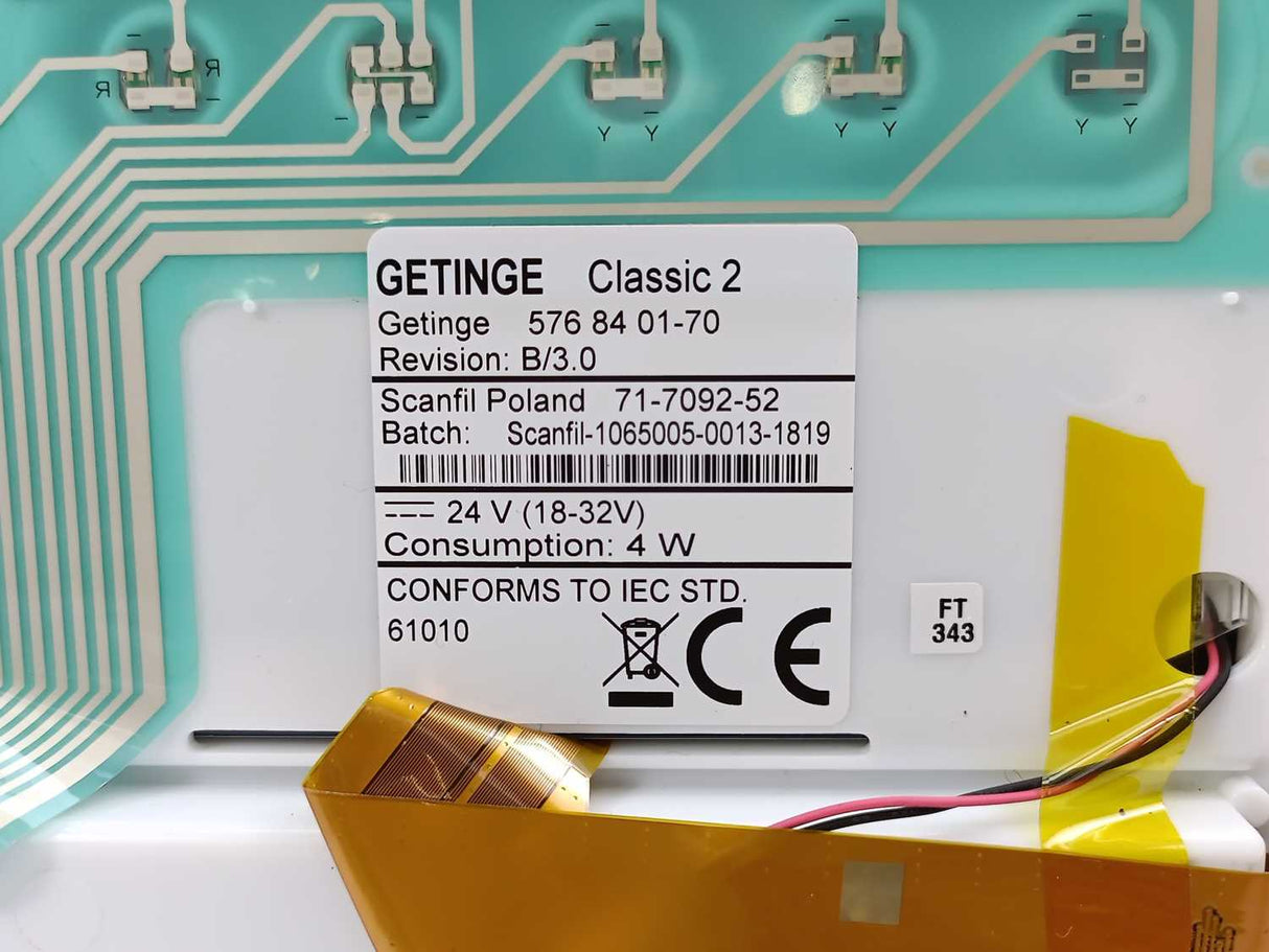 GETINGE 576 84 01-70 Rev.: B/3.0 Control Unit GETINGE Autoclave Spareparts