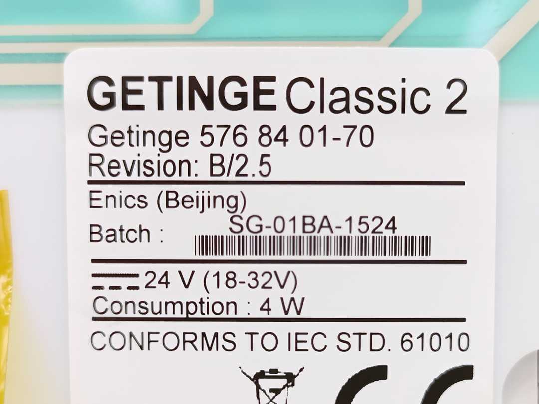 GETINGE 576 84 01-70 Rev.: B/2.5 Control Unit Classic 2