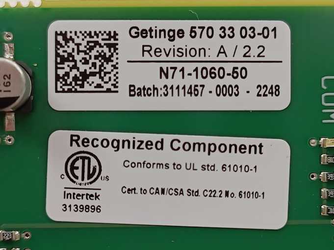 GETINGE 570 33 03-01 Revision: A / 2.2