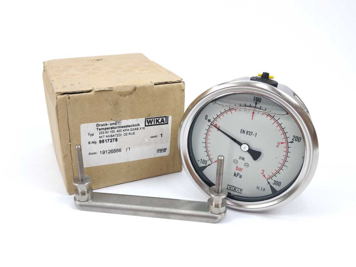 WIKA 9517278 233.50.100 400 kPa G3/8B X16 GETINGE Autoclave Spareparts