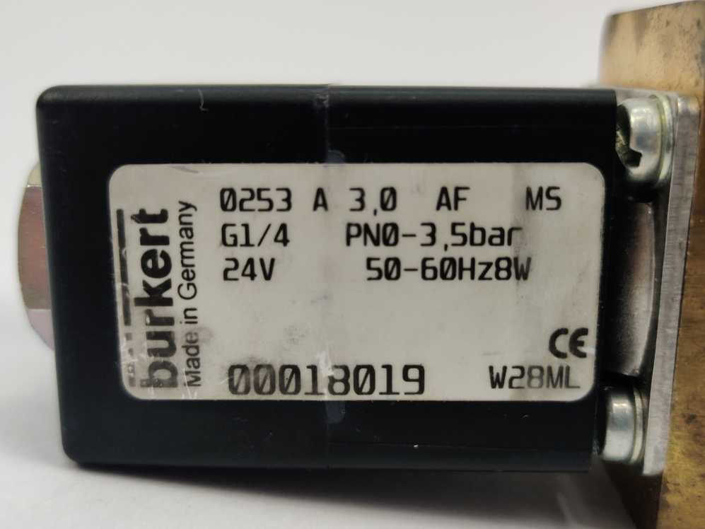 Burkert 00018019 2/2 Way Solenoid Valve GETINGE 479324002