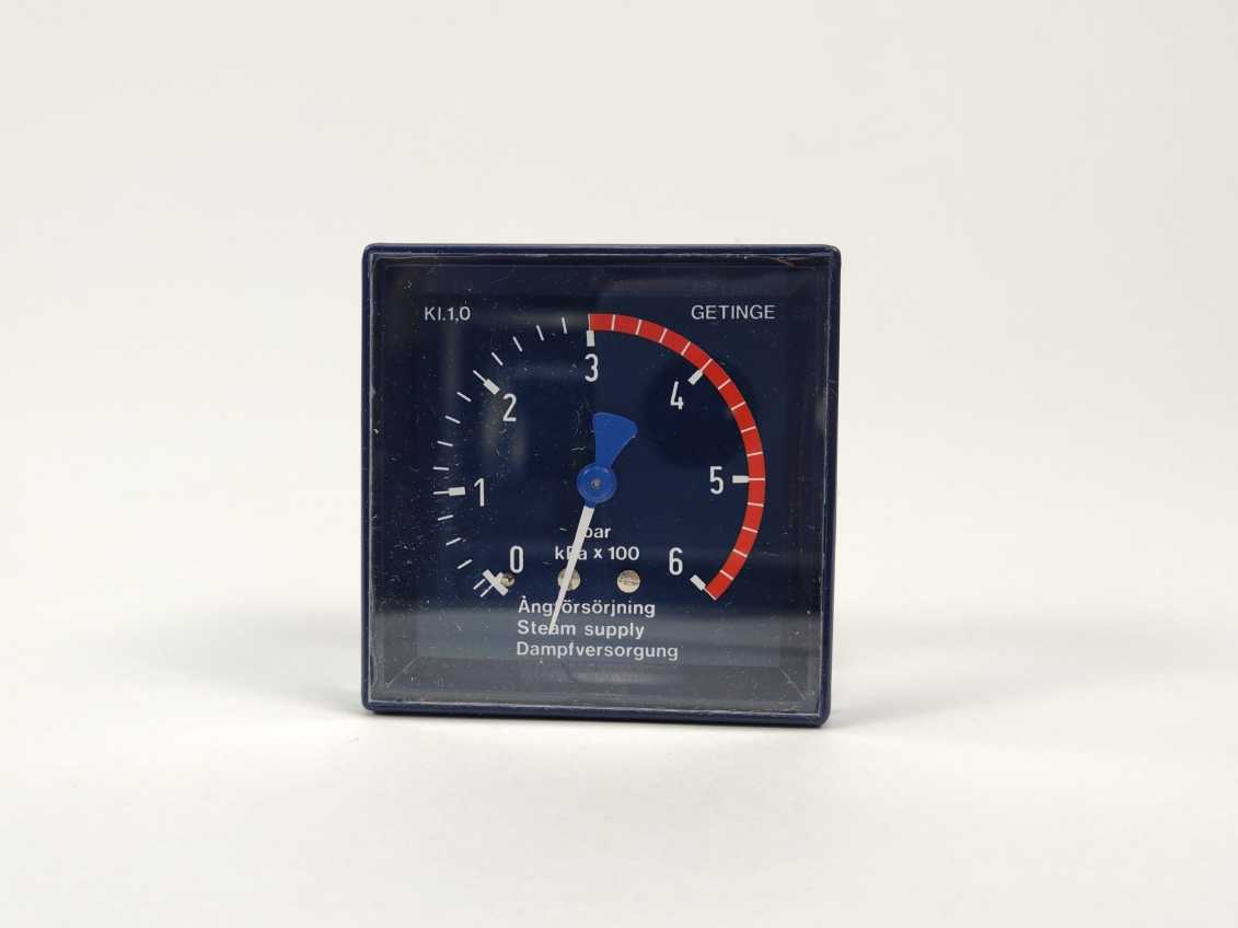 GETINGE 479394301 Pressure Gauge 214, 0 to 6 bar GETINGE Autoclave Spareparts