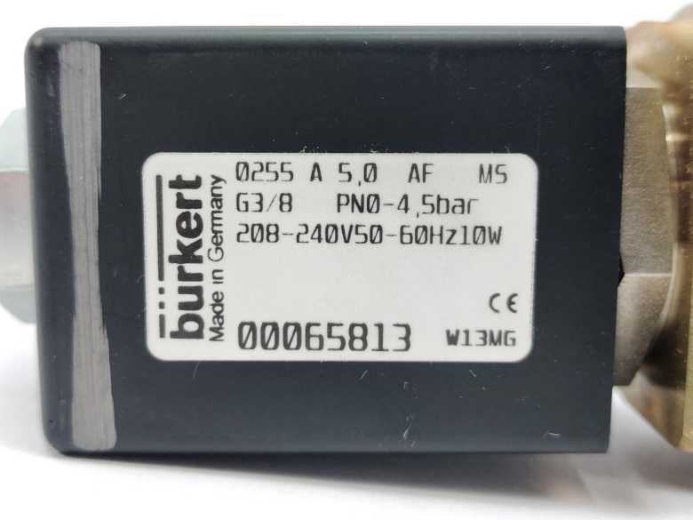Burkert 65813 Type 0255 Solenoid Valve 470755101 GETINGE Autoclave Spareparts